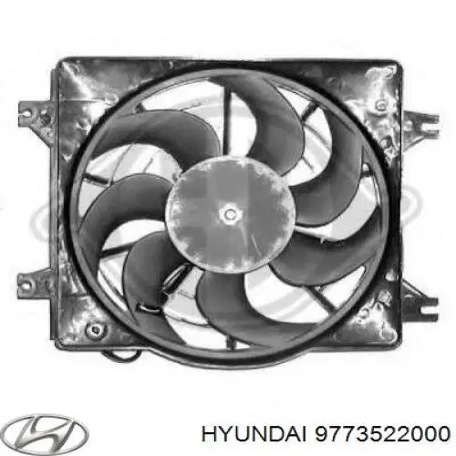 Диффузор радиатора кондиционера на Hyundai Accent 