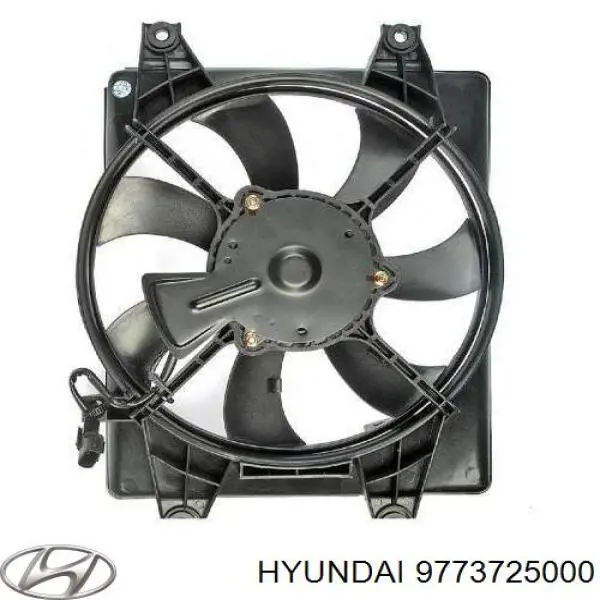 Вентилятор (крыльчатка) радиатора кондиционера на Hyundai Tiburon 