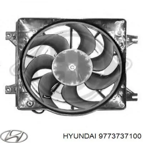 Вентилятор (крыльчатка) радиатора охлаждения на Hyundai Lantra I 