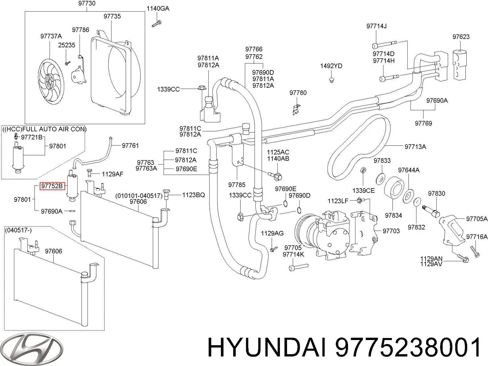 Купить 9775238001 Hyundai/Kia Датчик-клапан кондиционера