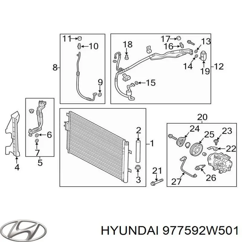  977592W501 Hyundai/Kia