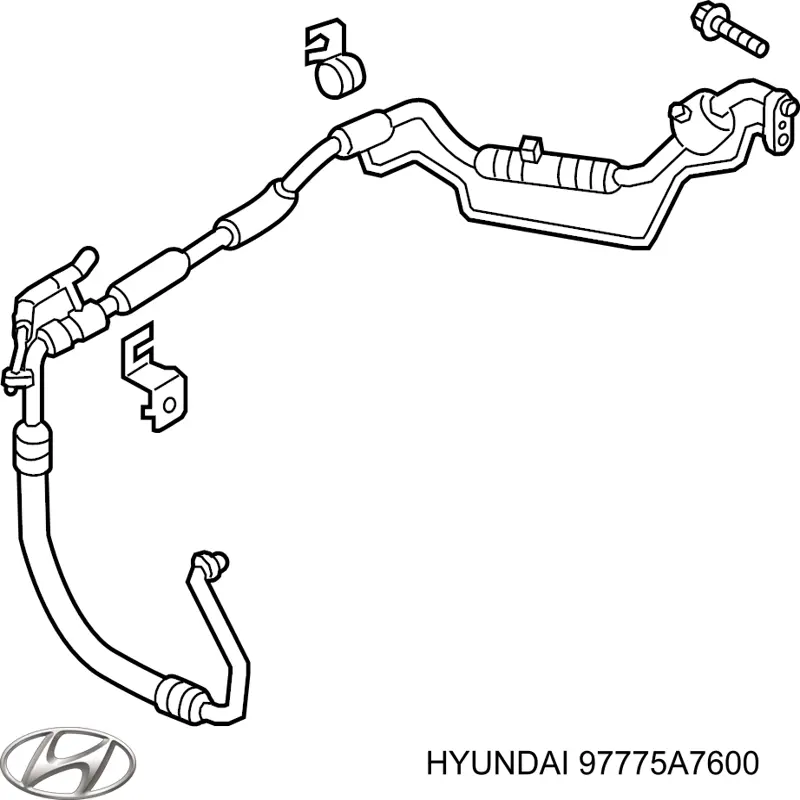 Шланг кондиционера, от испарителя к компрессору Hyundai/Kia 97775A7600 цена, от 165.07 USD