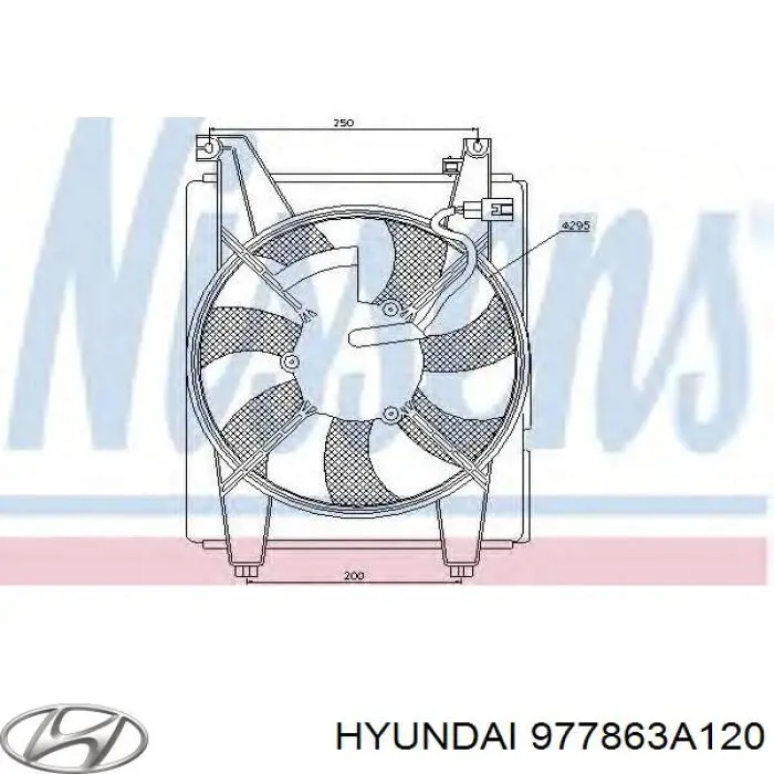 Мотор вентилятора кондиционера на Hyundai Trajet FO