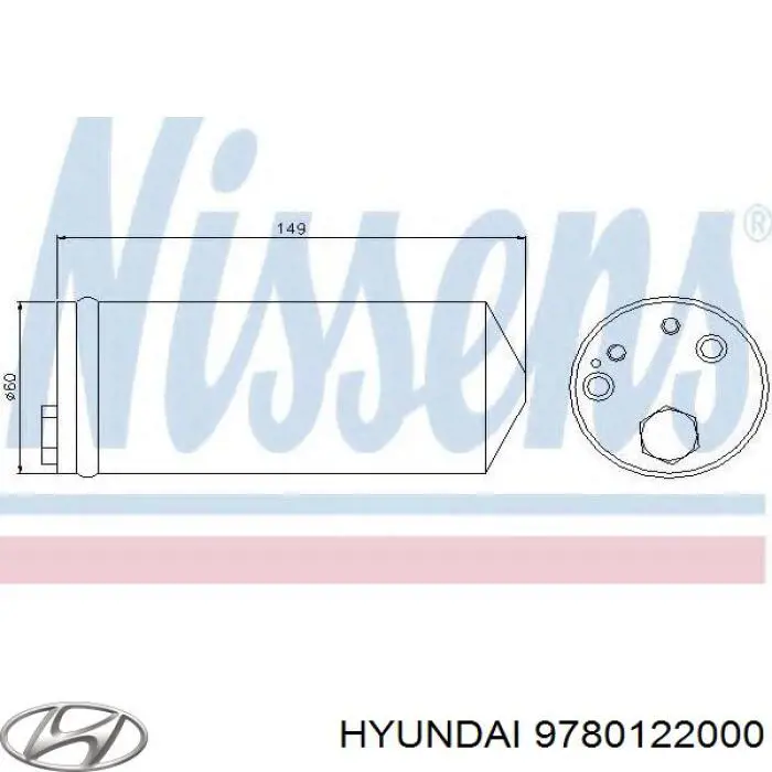 Осушитель кондиционера 9780122000 Hyundai/Kia