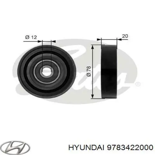 Натяжной ролик Hyundai/Kia 9783422000 цена, от 46.12 USD