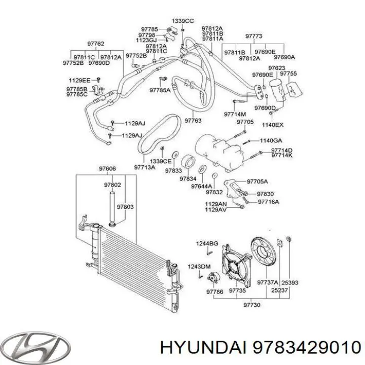 Compre 9783429010 Hyundai/Kia Rolo de reguladora de tensão da correia de transmissão