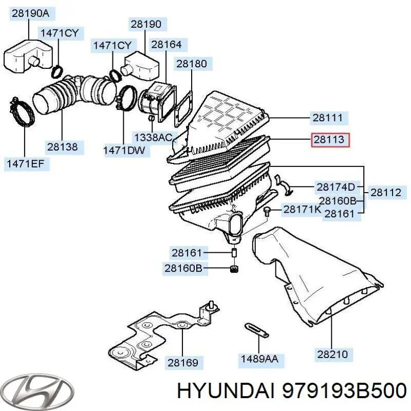 Фильтр салона 979193B500 Hyundai/Kia