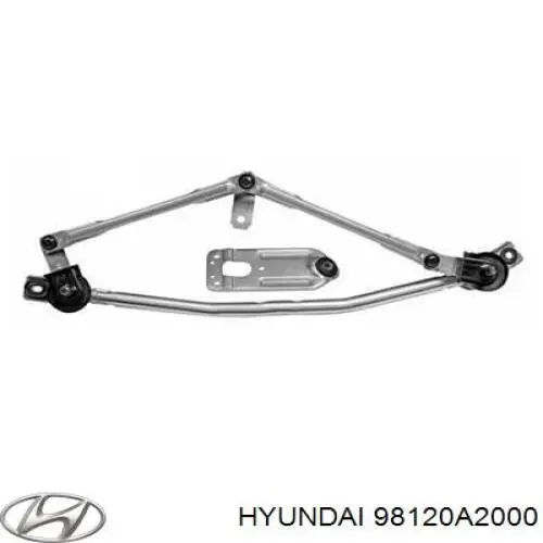 98120A2000 Hyundai/Kia trapézio de limpador pára-brisas