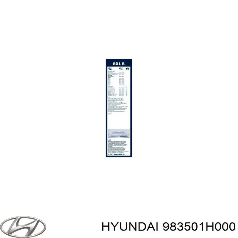 Щетка дворника левая Hyundai/Kia 983501H000