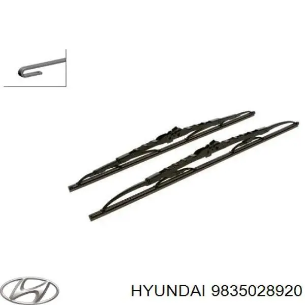 Щетка-дворник лобового стекла пассажирская 9835028920 Hyundai/Kia