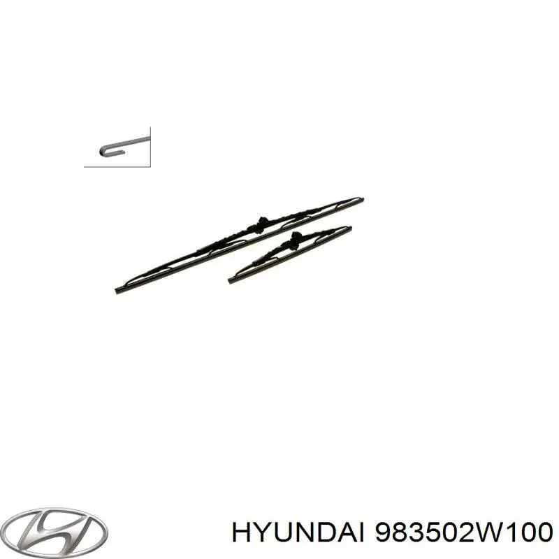 Купить 983502W100 Hyundai/Kia Щетка-дворник лобового стекла водительская