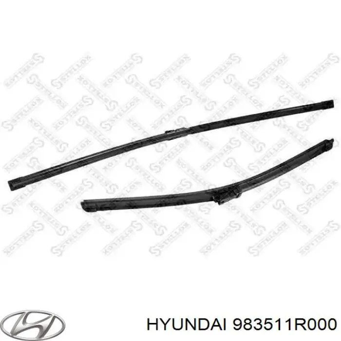 Elástico da escova de limpador pára-brisas de condutor para Hyundai Accent (SB)