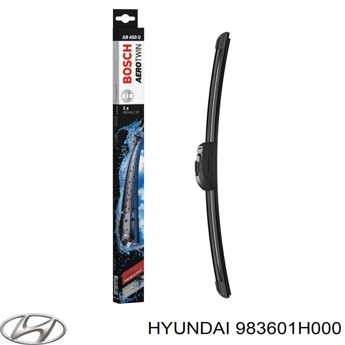983601H000 Hyundai/Kia Щетка стеклоочистителя лобового стекла, пассажирская
