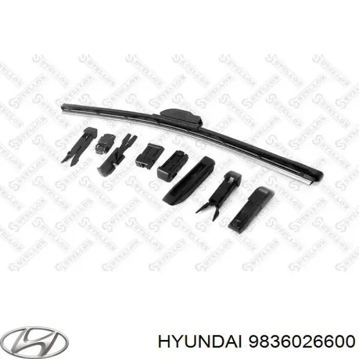 9836026600 Hyundai/Kia щетка-дворник лобового стекла пассажирская