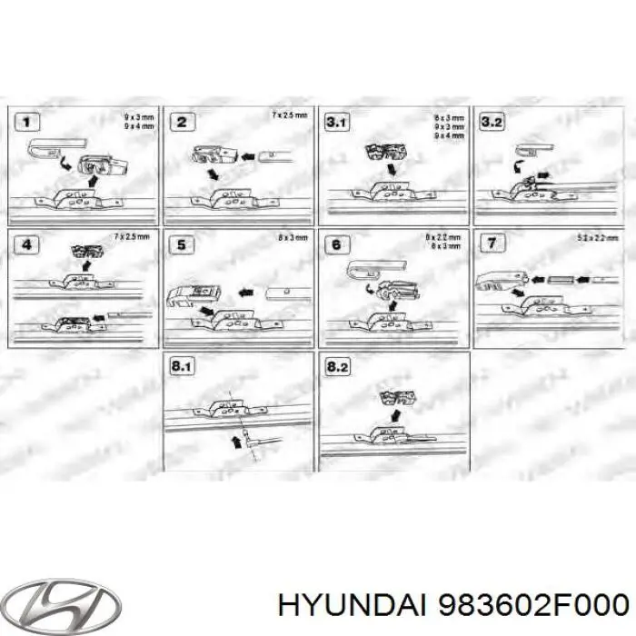 983602F000 Hyundai/Kia щетка-дворник лобового стекла пассажирская