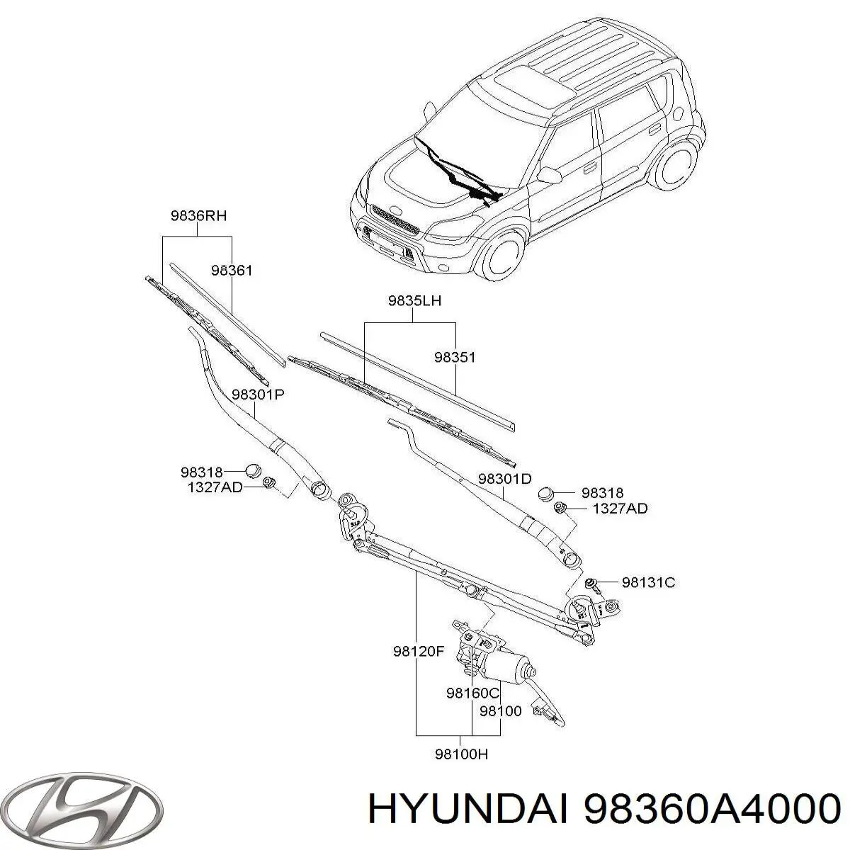  Hyundai/Kia 98360A4000 цена, от 42.51 USD