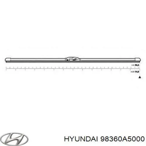Щетка-дворник лобового стекла пассажирская Hyundai/Kia 98360A5000