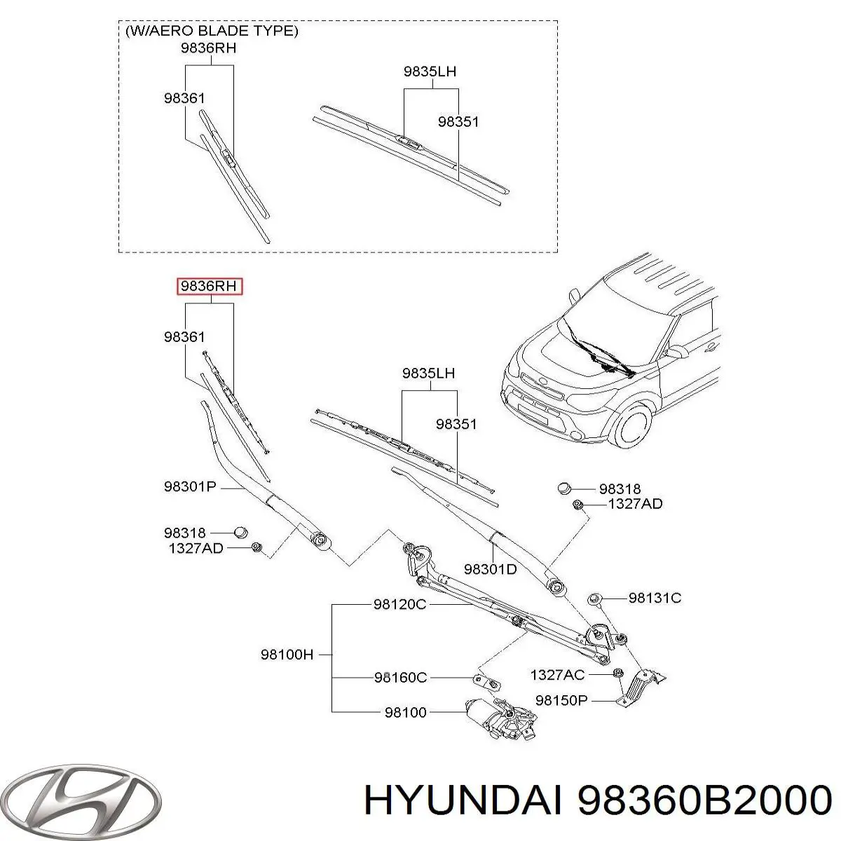 98360B2000 Hyundai/Kia 