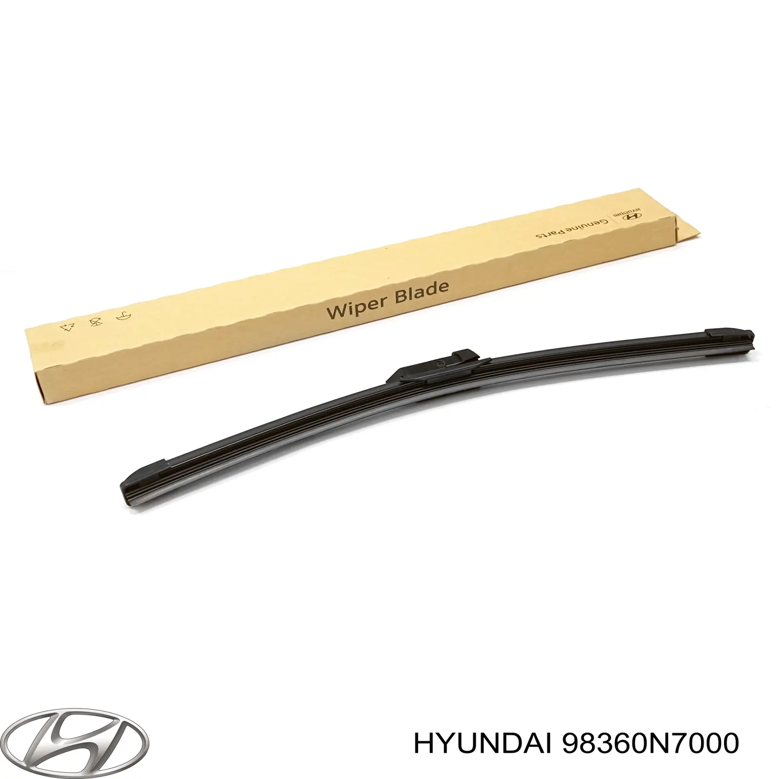 Щетка-дворник лобового стекла, пассажирская Hyundai/Kia 98360N7000 цена, от 38.07 USD