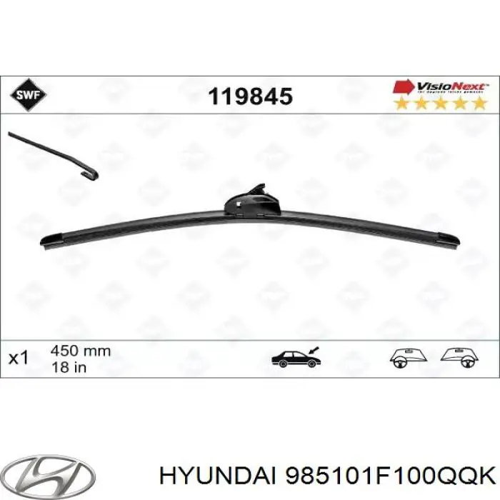 Моторчик омывателя 985101F100QQK Hyundai/Kia