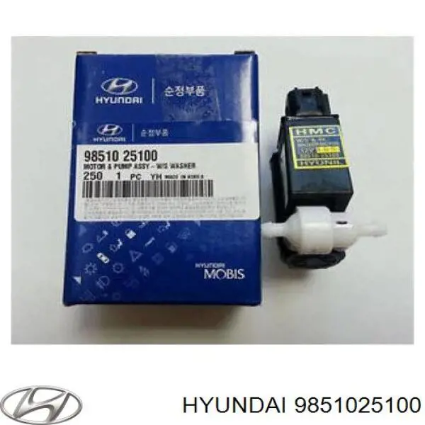 Купить 9851025100 Hyundai/Kia Насос-мотор омывателя стекла, перед/зад