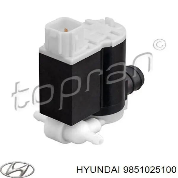 Двигатель стеклоомывателя стекла передний/задний Hyundai/Kia 9851025100