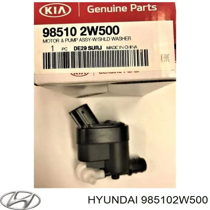 Bomba de limpiaparabrisas delantera/trasera 985102W500 Hyundai/Kia