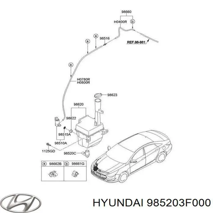 985203F000 Hyundai/Kia датчик уровня бачка стеклоомывателя