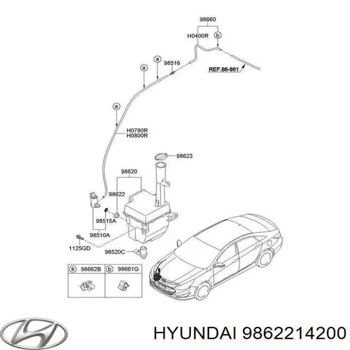 Купить 9862214200 Hyundai/Kia Кольцо уплотнительное насоса омывателя