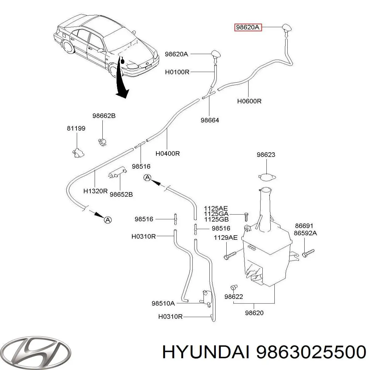 9863025500 Hyundai/Kia 