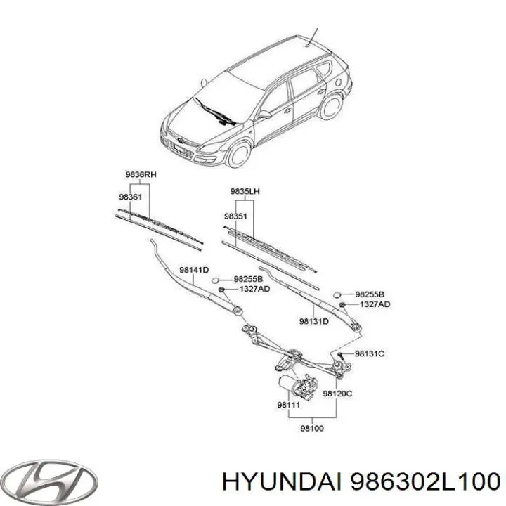 Форсунка омывателя лобового стекла на Hyundai I30 FD