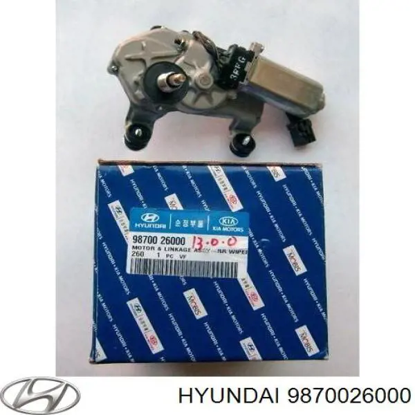 9870026000 Hyundai/Kia мотор стеклоочистителя заднего стекла