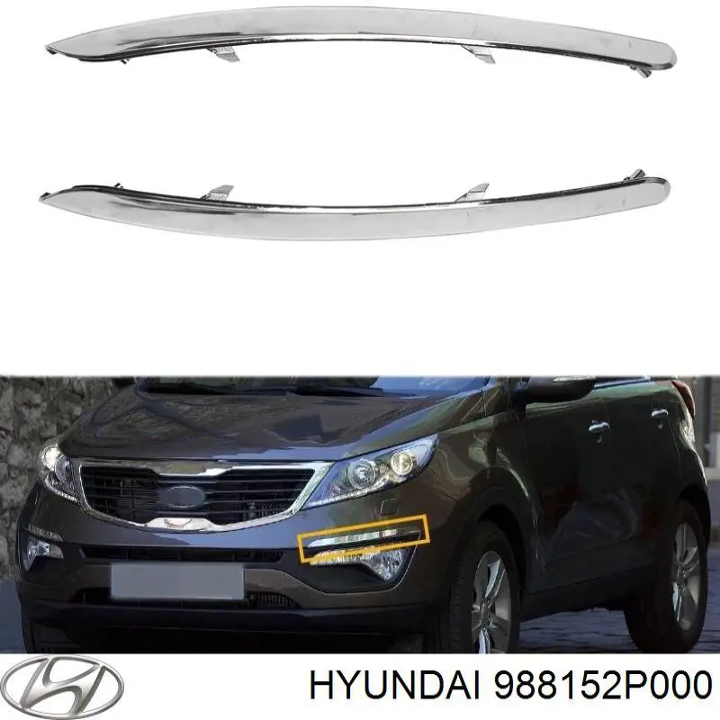 Поводок дворника заднего стекла Hyundai/Kia 988152P000