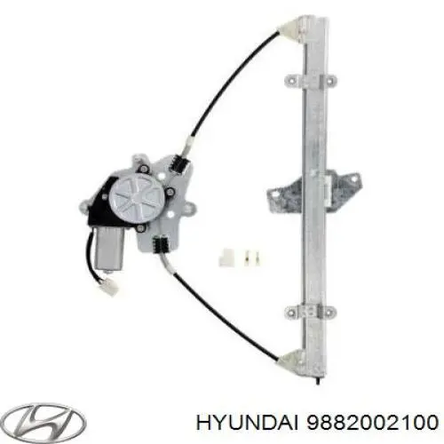 9882002100 Hyundai/Kia mecanismo de acionamento de vidro da porta dianteira direita