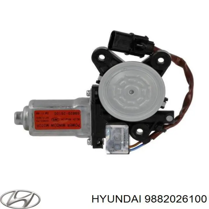 Мотор стеклоподъемника двери передней правой на Hyundai Santa Fe I 