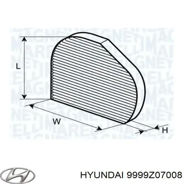 Фильтр салона 9999Z07008 Hyundai/Kia