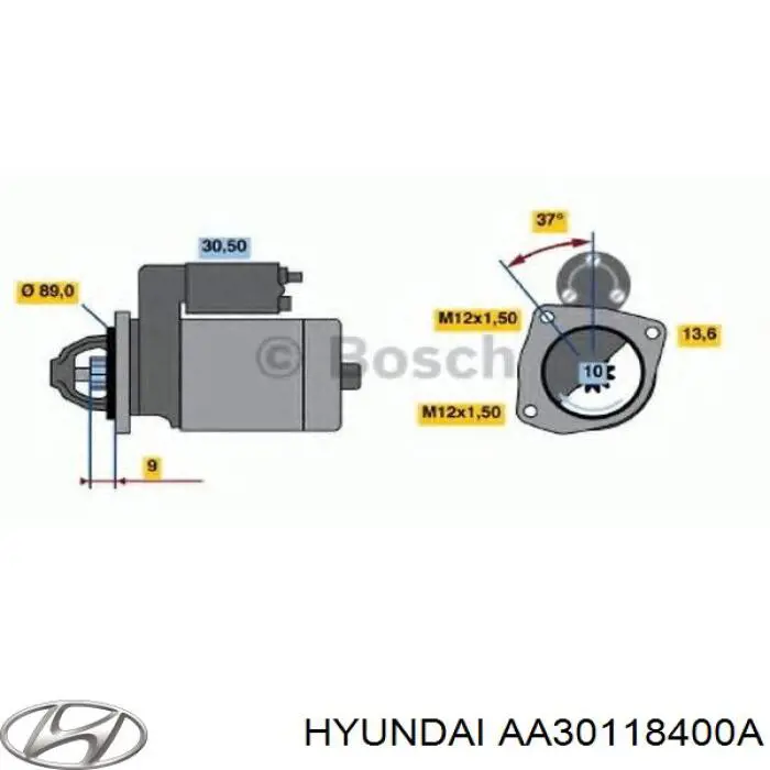 Купить AA30118400A Hyundai/Kia Стартер