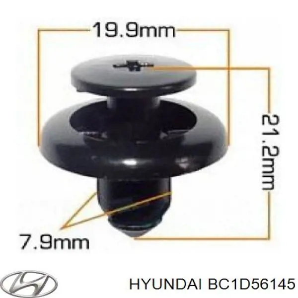 BC1D56145 Hyundai/Kia пистон (клип крепления брызговика)