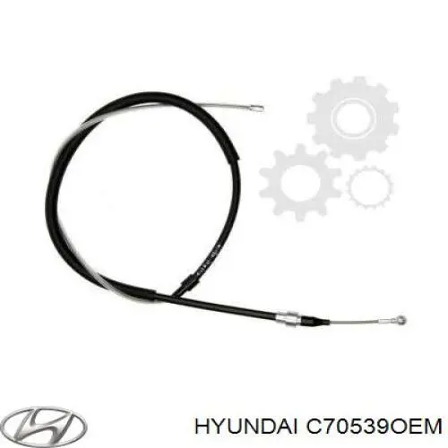 Задний правый трос ручника C70539OEM Hyundai/Kia