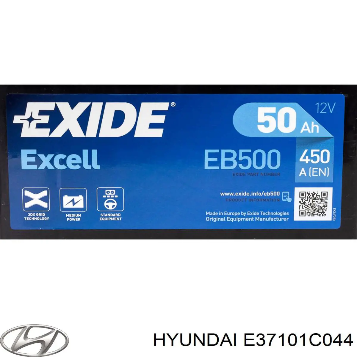Купить E37101C044 Hyundai/Kia Батарея аккумуляторная