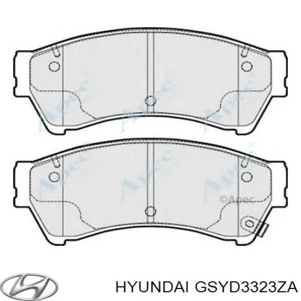 GSYD3323ZA Hyundai/Kia колодки тормозные передние дисковые