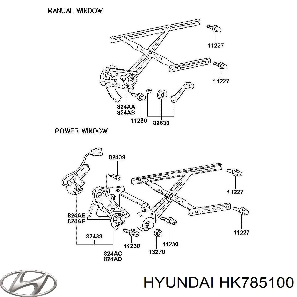 Моторчик заднего дворника HK785100 Hyundai/Kia