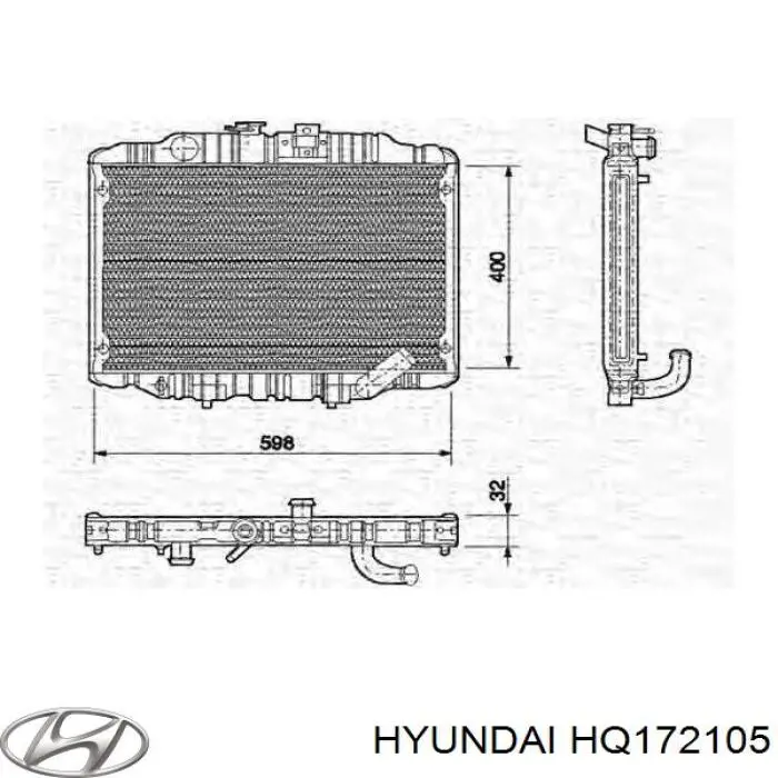 Радиатор охлаждения двигателя Hyundai/Kia HQ172105 цена, от 354.91 USD