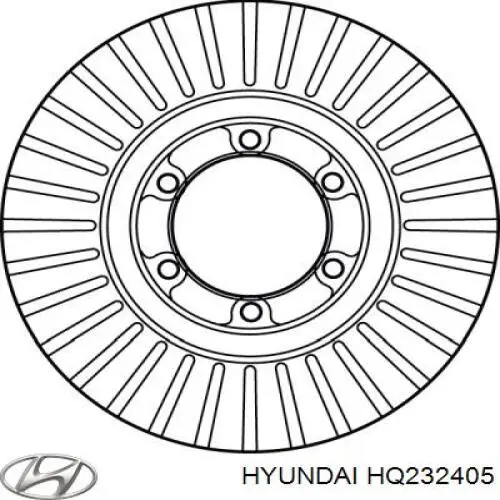 HQ232405 Hyundai/Kia Диск тормозной передний