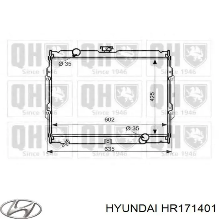Радиатор охлаждения двигателя Hyundai/Kia HR171401 цена, от 179.12 USD
