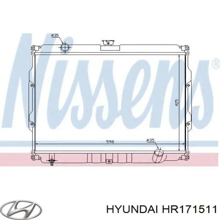 Купить HR171511 Hyundai/Kia Радиатор водяной