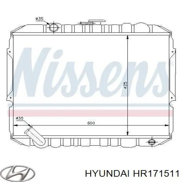Радиатор охлаждения двигателя Hyundai/Kia HR171511 цена, от 179.32 USD