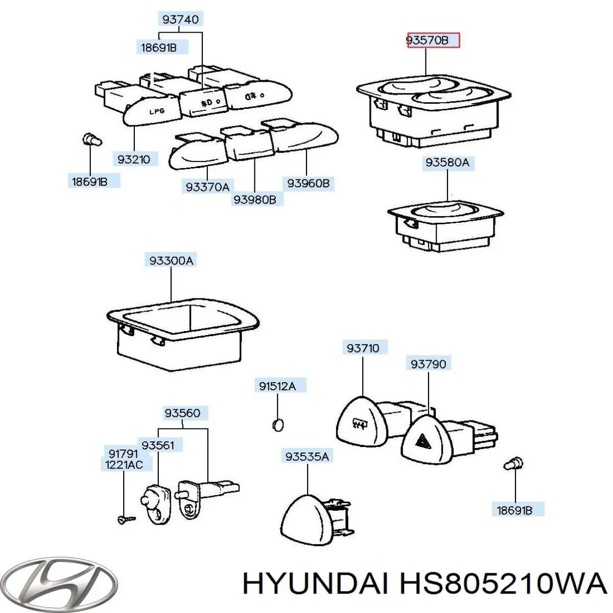 HS805210WA Hyundai/Kia 