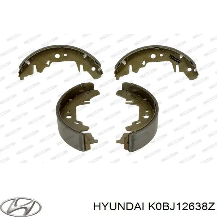 Колодки гальмові задні, барабанні K0BJ12638Z Hyundai/Kia