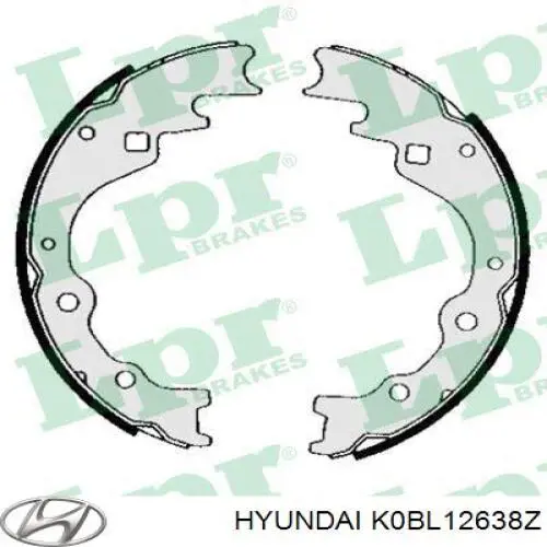 K0BL12638Z Hyundai/Kia Барабанные тормозные колодки